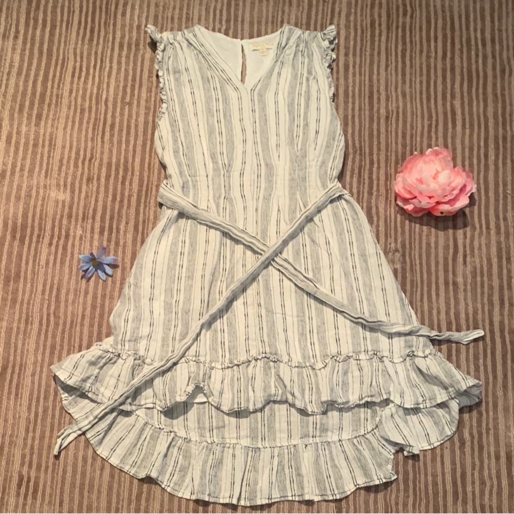 Chelsea & Violet White and Black Striped Dress